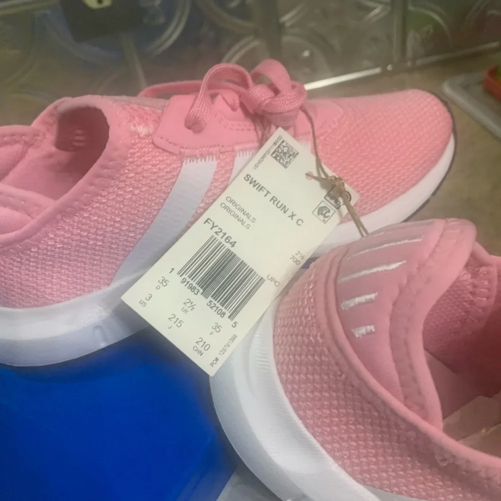 adidas pink white